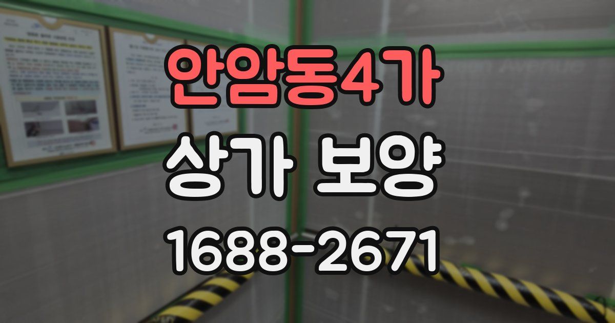 안암동4가 상가 보양