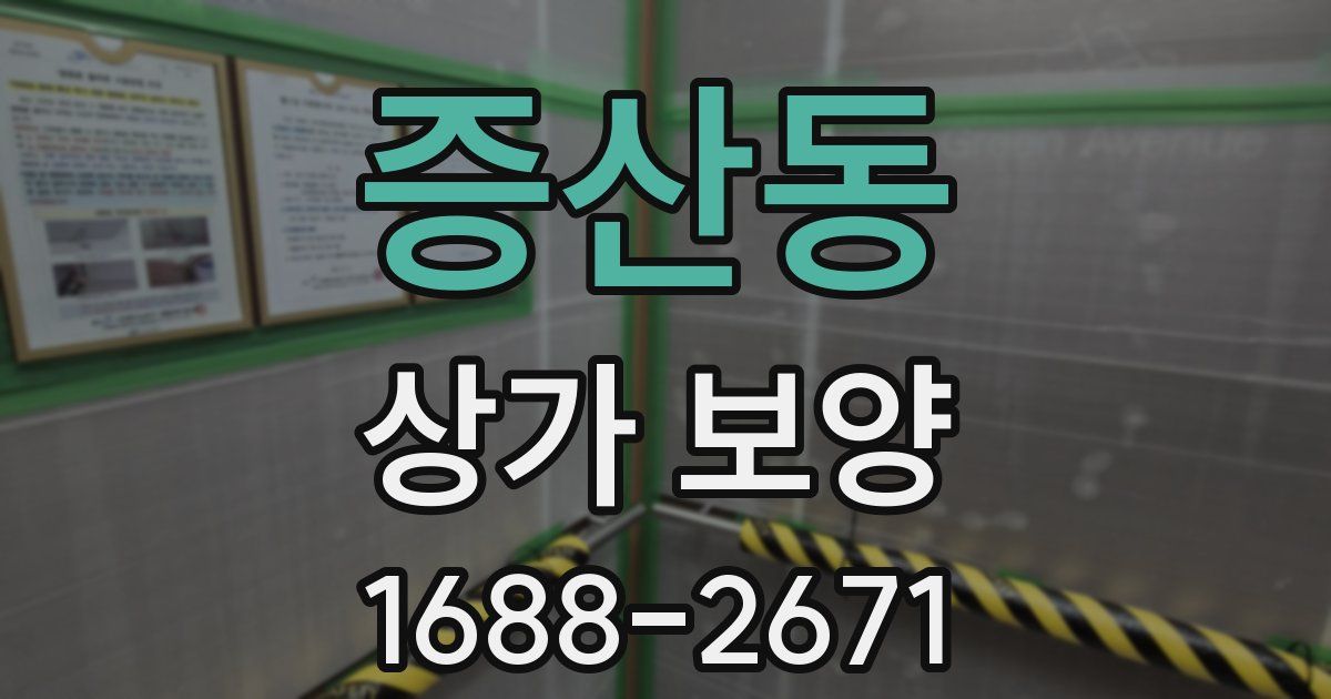 증산동 상가 보양