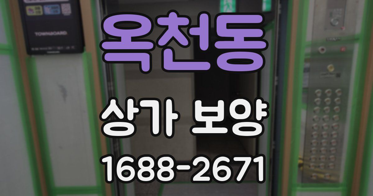 옥천동 상가 보양