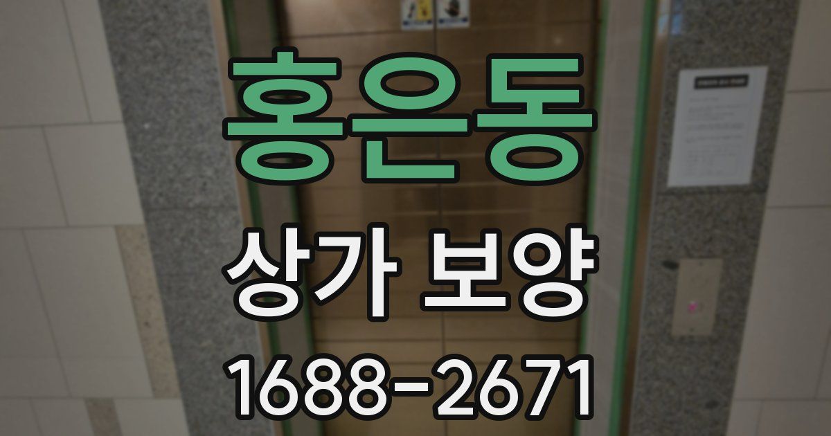 홍은동 상가 보양