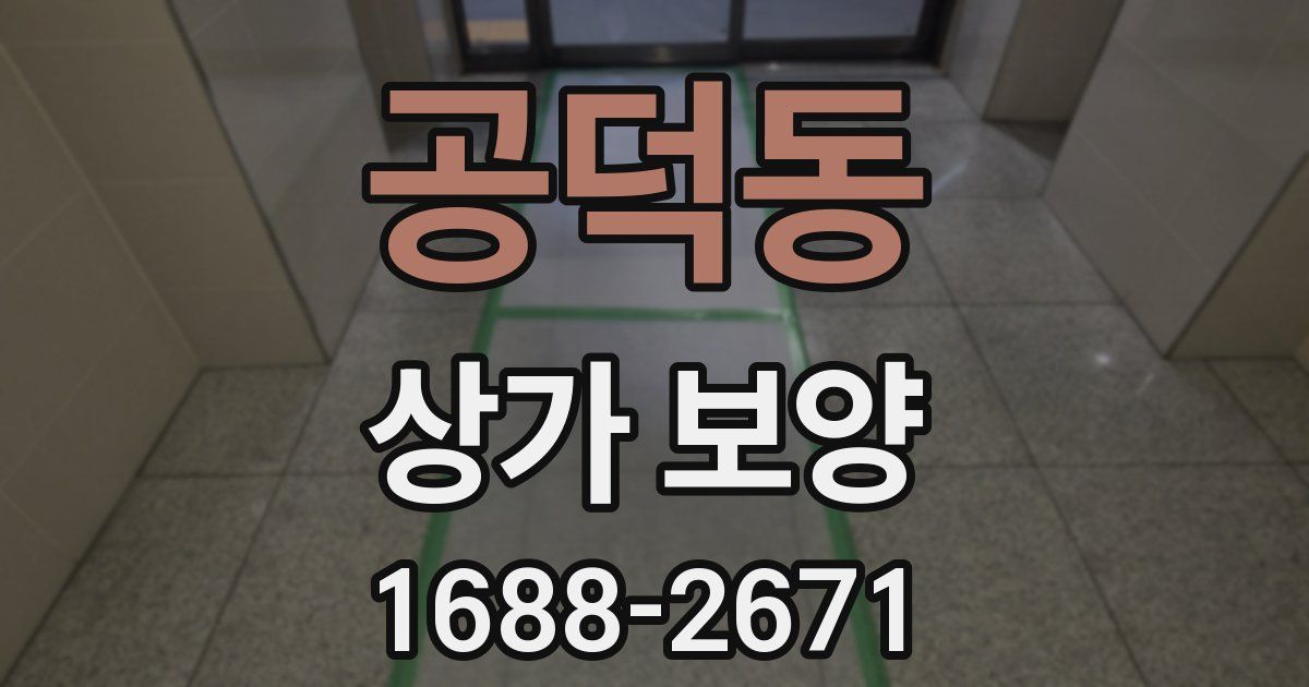 공덕동 상가 보양