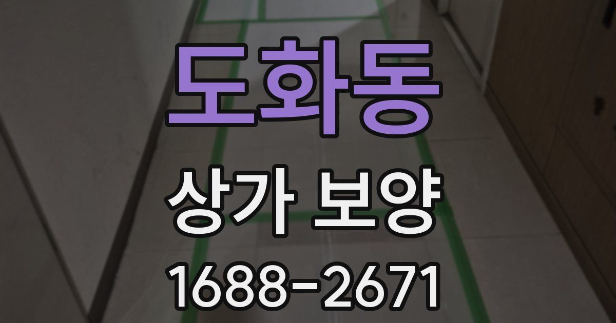 도화동 상가 보양