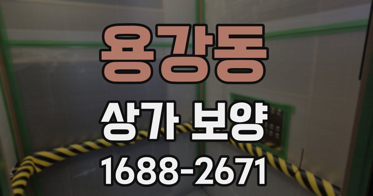 용강동 상가 보양