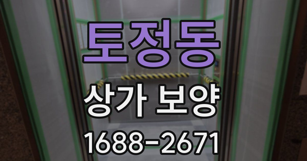토정동 상가 보양