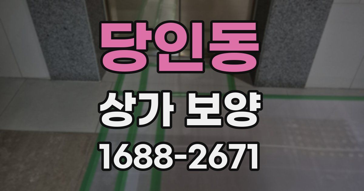 당인동 상가 보양
