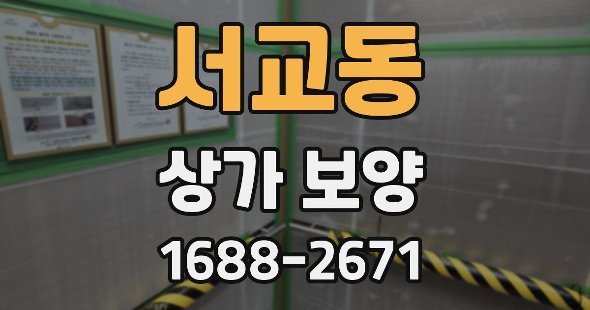 서교동 상가 보양