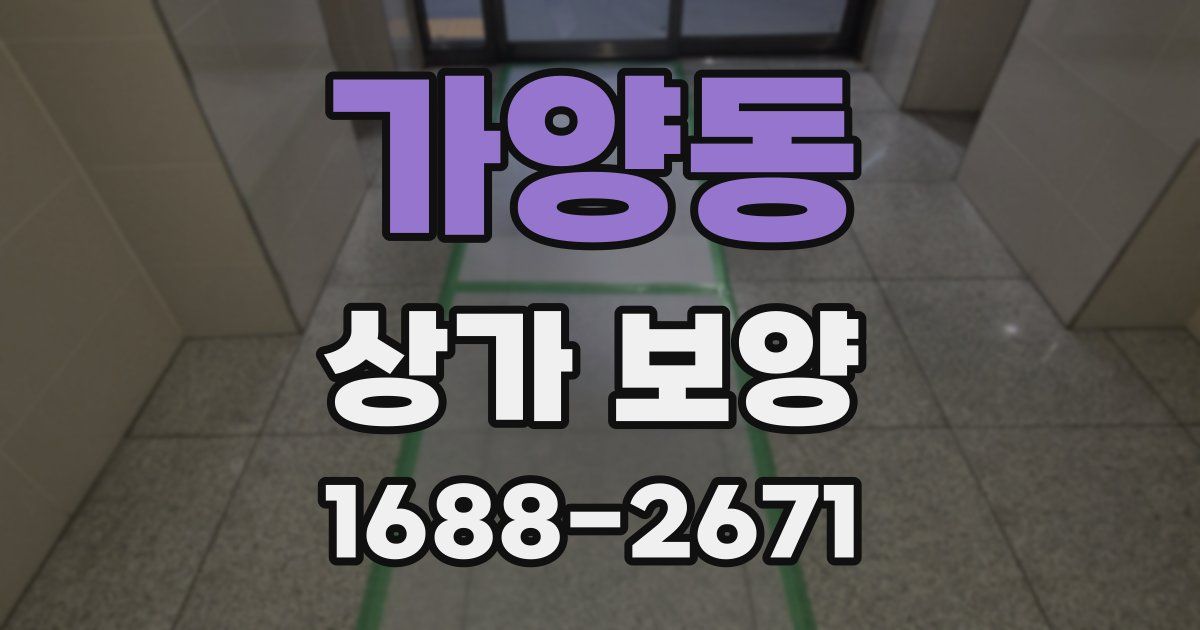 가양동 상가 보양