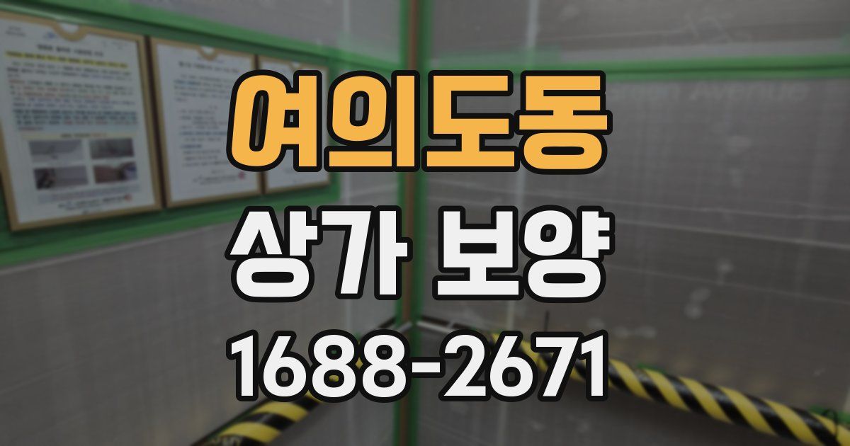 여의도동 상가 보양