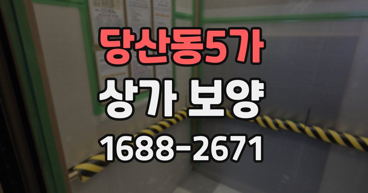 당산동5가 상가 보양
