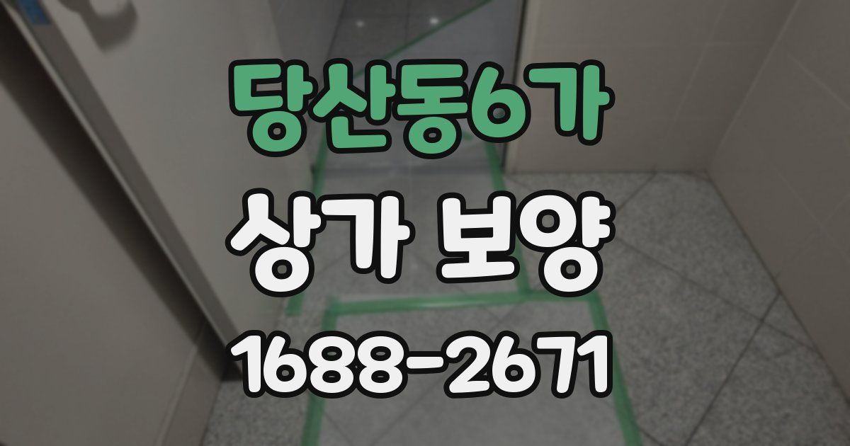 당산동6가 상가 보양