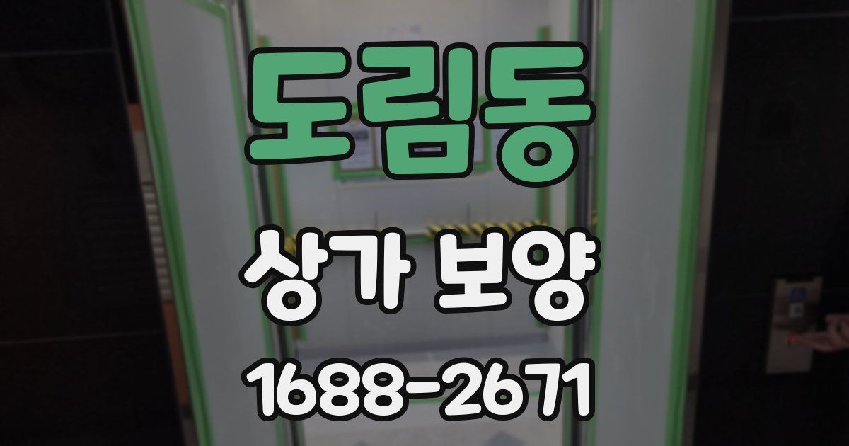 도림동 상가 보양