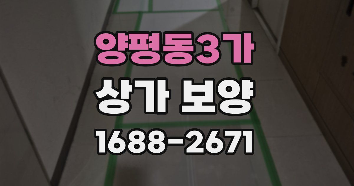 양평동3가 상가 보양
