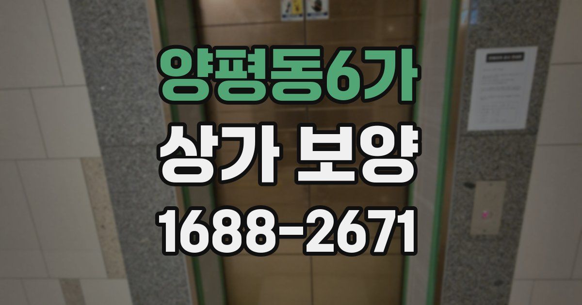 양평동6가 상가 보양