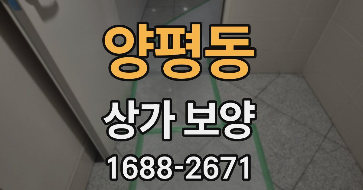 양평동 상가 보양