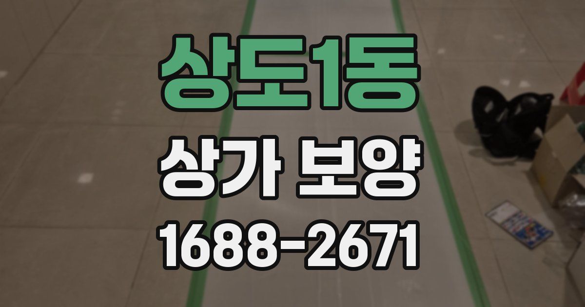 상도1동 상가 보양