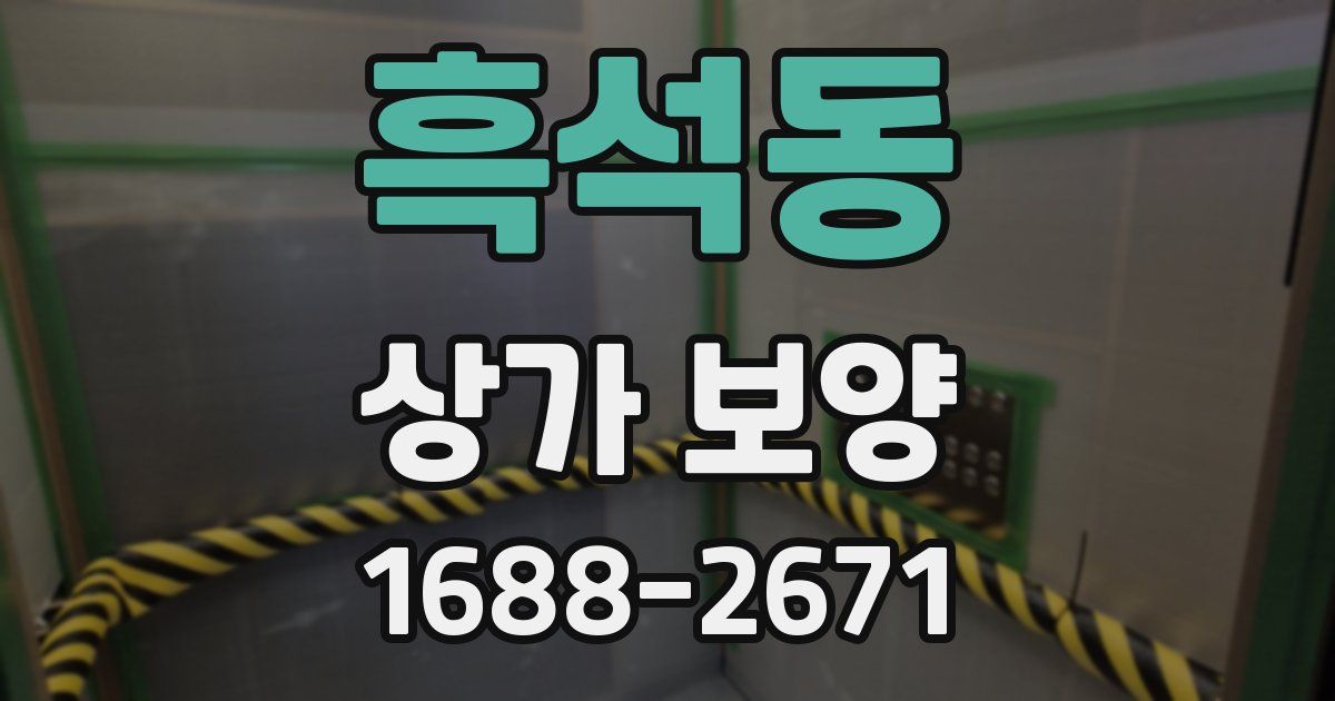 흑석동 상가 보양