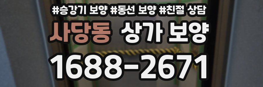 사당동 상가 보양