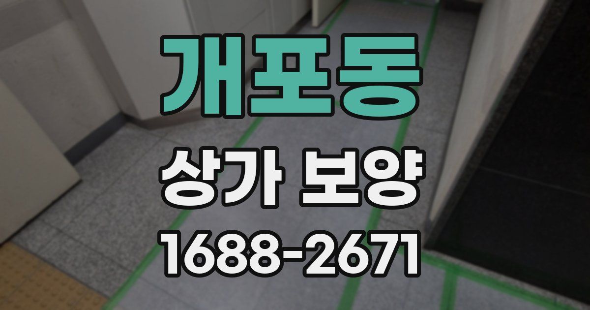 개포동 상가 보양