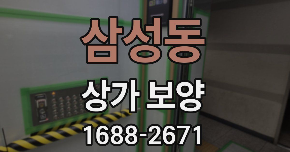 삼성동 상가 보양