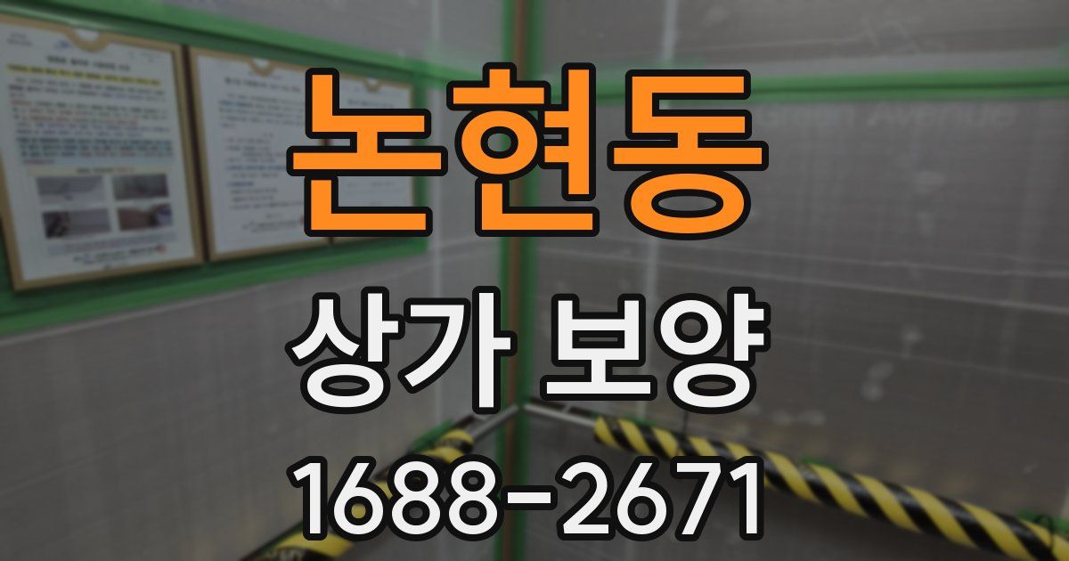 논현동 상가 보양