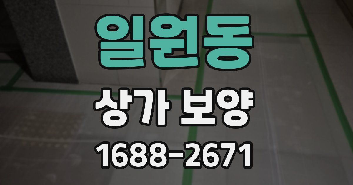 일원동 상가 보양