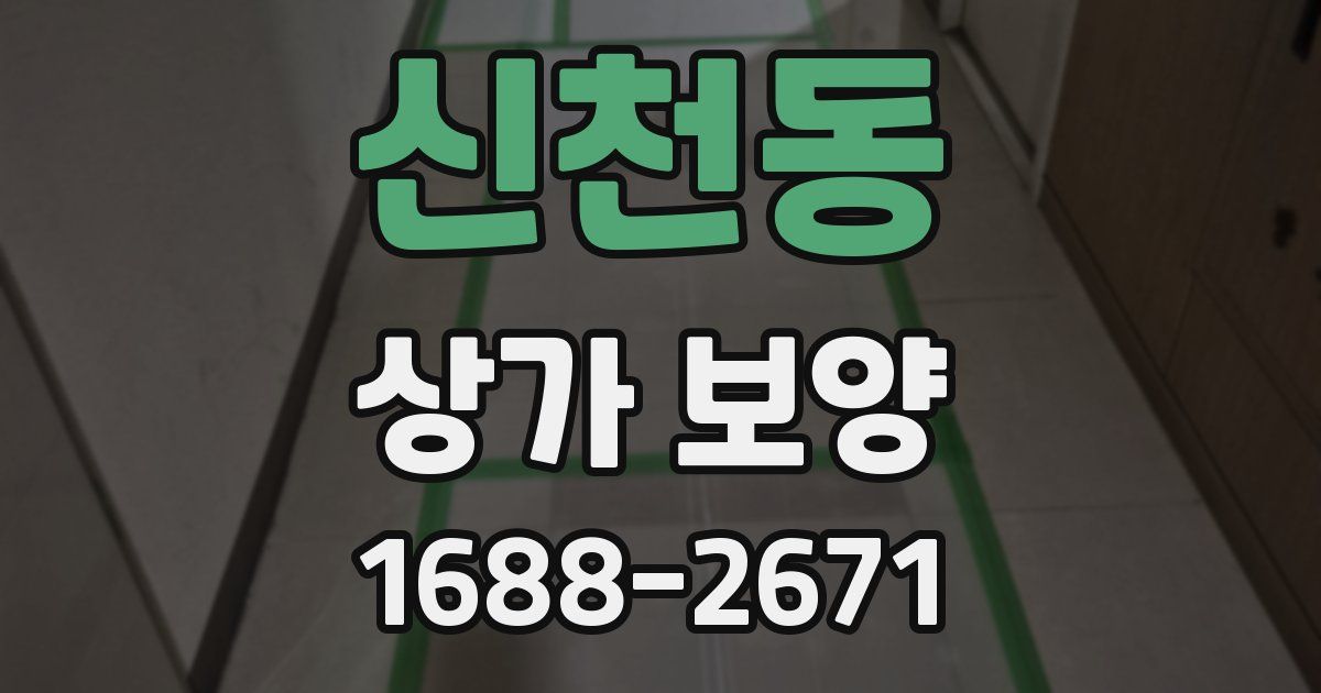신천동 상가 보양