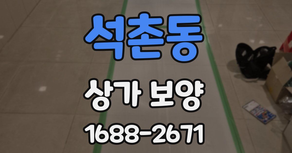 석촌동 상가 보양