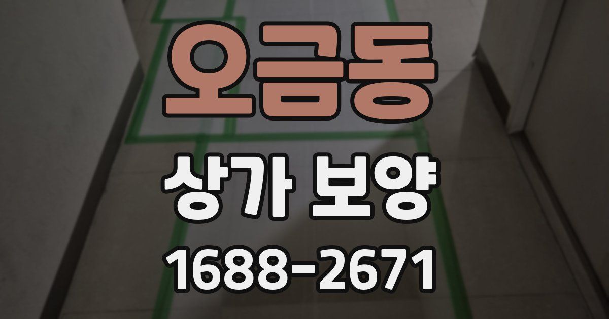 오금동 상가 보양