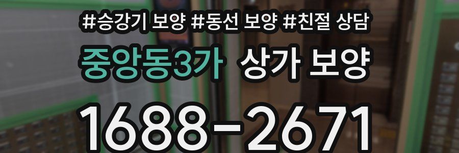 중앙동3가 상가 보양