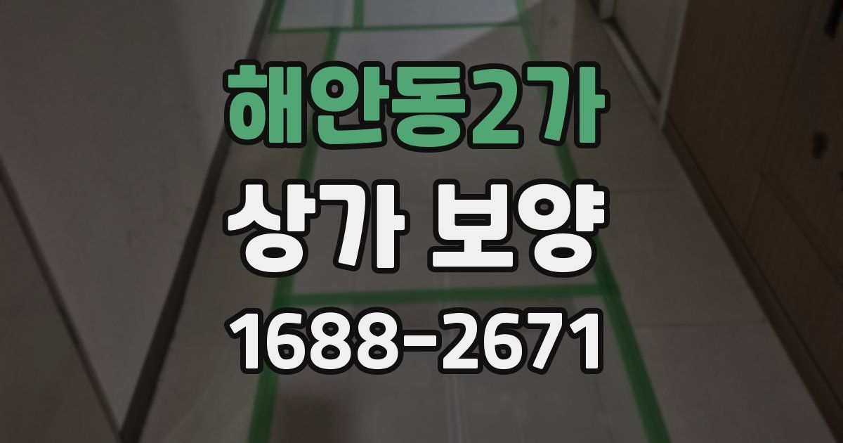 해안동2가 상가 보양