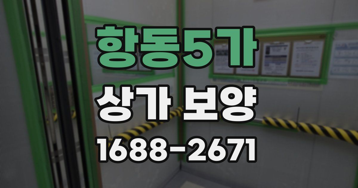 항동5가 상가 보양