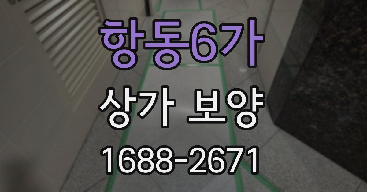 항동6가 상가 보양