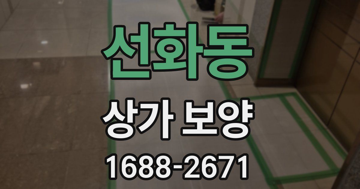 선화동 상가 보양