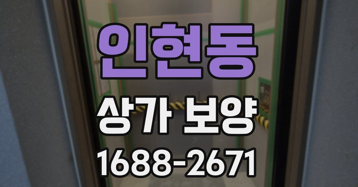 인현동 상가 보양