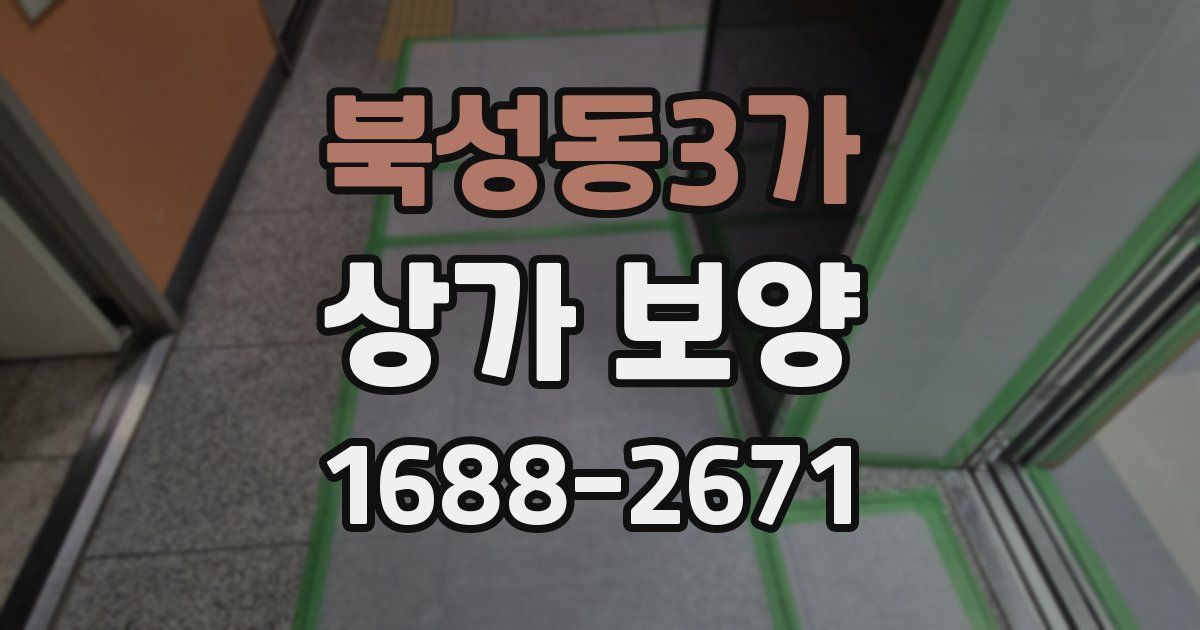 북성동3가 상가 보양