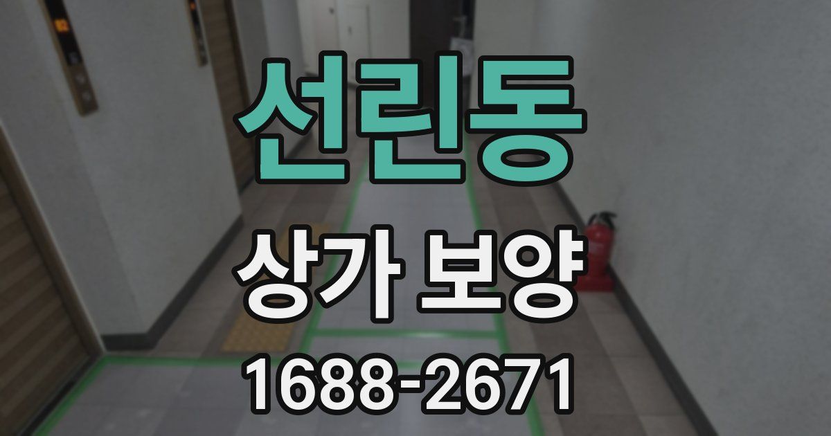 선린동 상가 보양