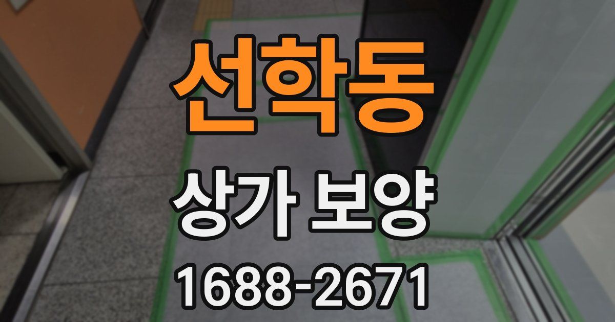 선학동 상가 보양