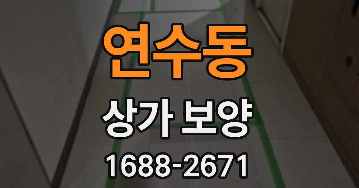 연수동 상가 보양