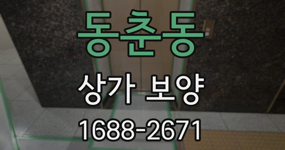 동춘동 상가 보양