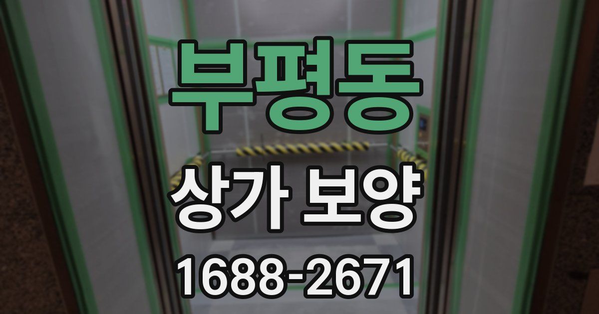 부평동 상가 보양