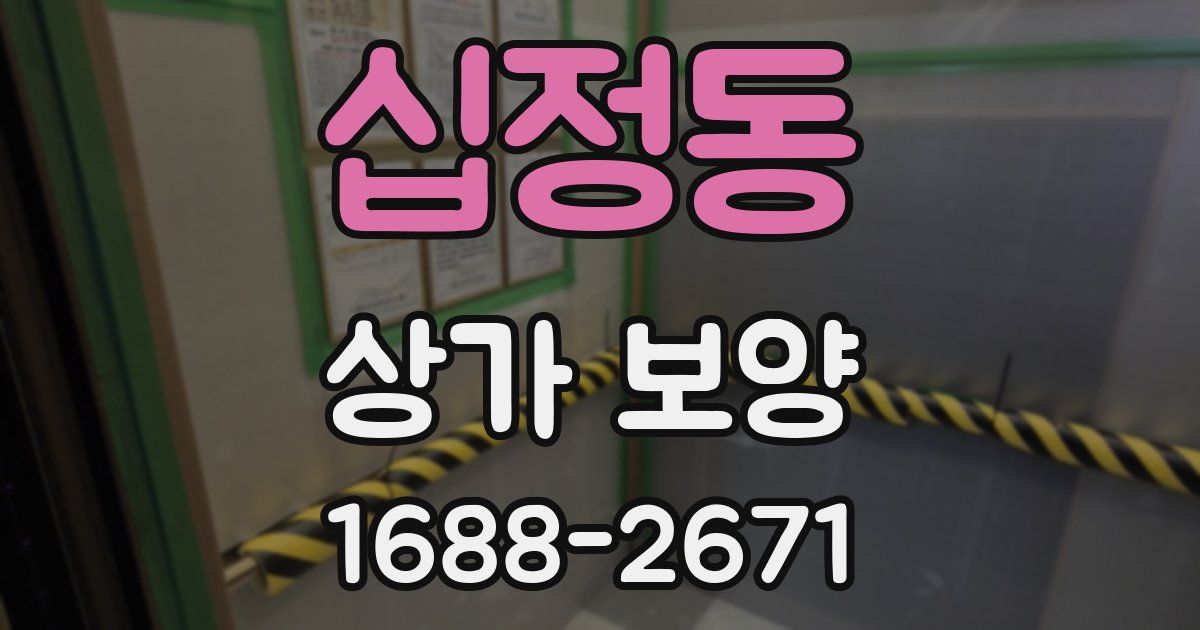 십정동 상가 보양