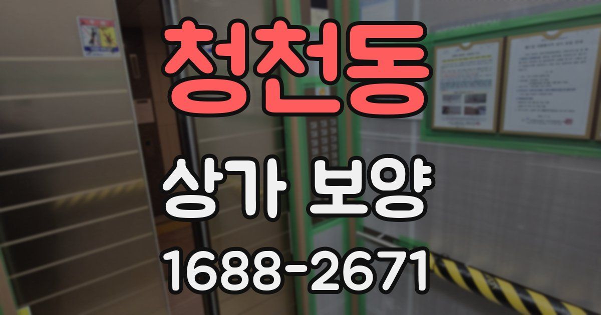 청천동 상가 보양