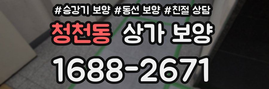 청천동 상가 보양