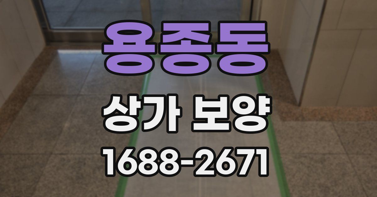 용종동 상가 보양