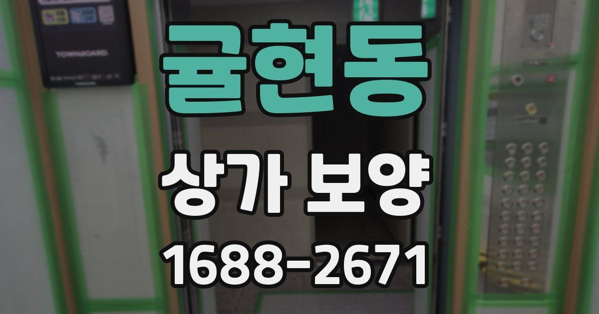 귤현동 상가 보양