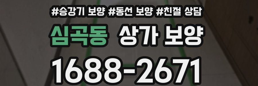 심곡동 상가 보양