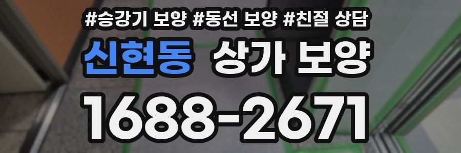 신현동 상가 보양