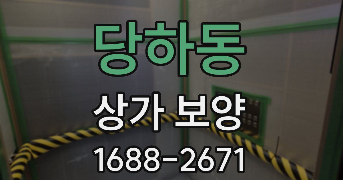당하동 상가 보양
