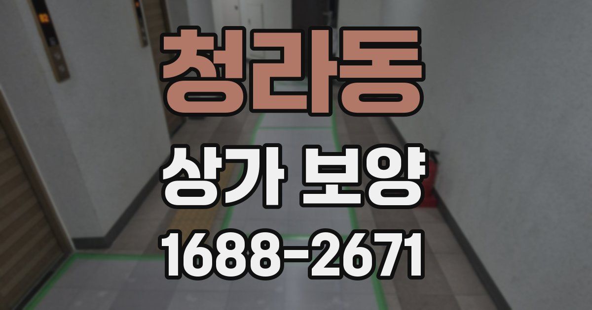 청라동 상가 보양