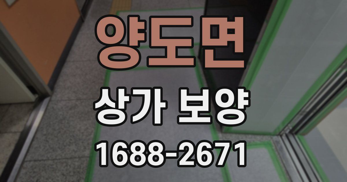 양도면 상가 보양